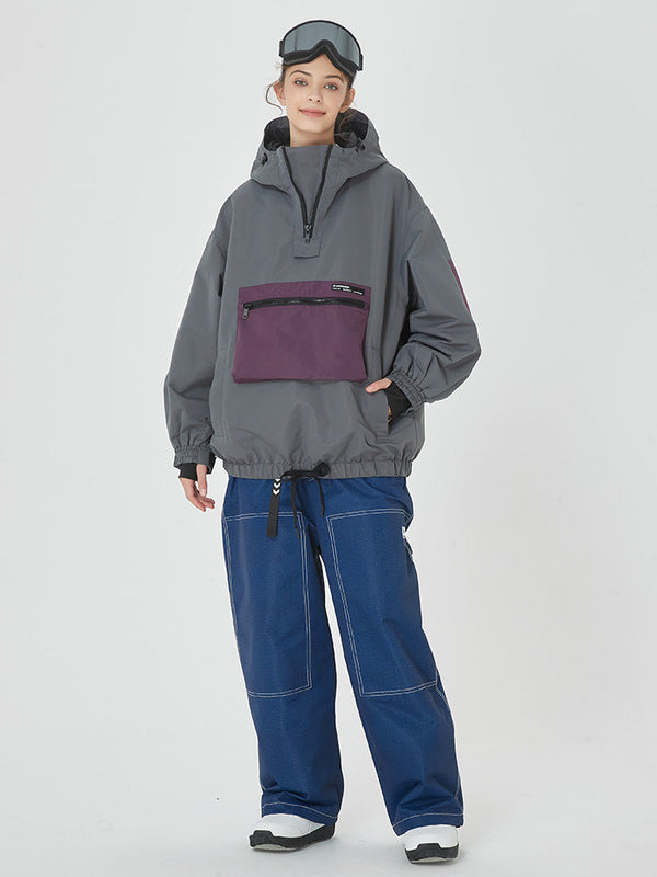Damen-Mountain-Freerider-Freestyle-Skianzug, Baggy-Schneejacke und -hose
