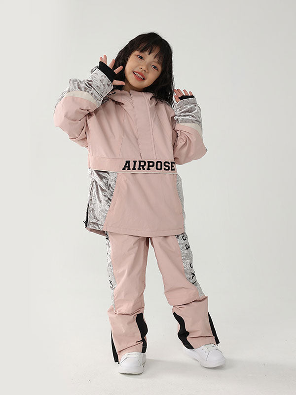Air Pose Anorak-Schneejacke und -hose für Kinder mit Blumenmuster