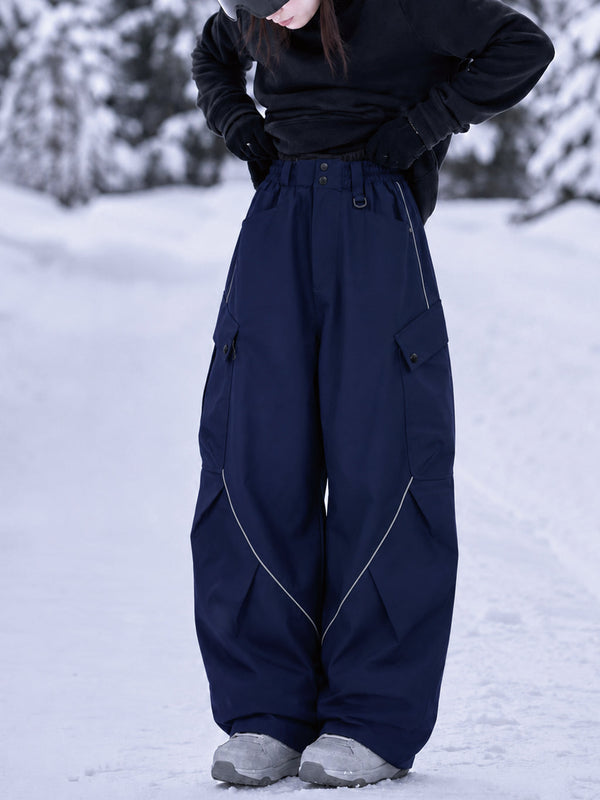 Pantalon de snowboard cargo ample et réfléchissant Camden Punk pour femme – Coupe Freestyle