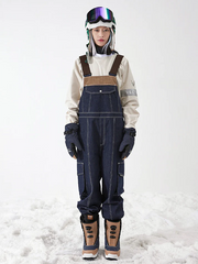 Damen Vector Dusk Denim Cargo-Schnee-Latzhose