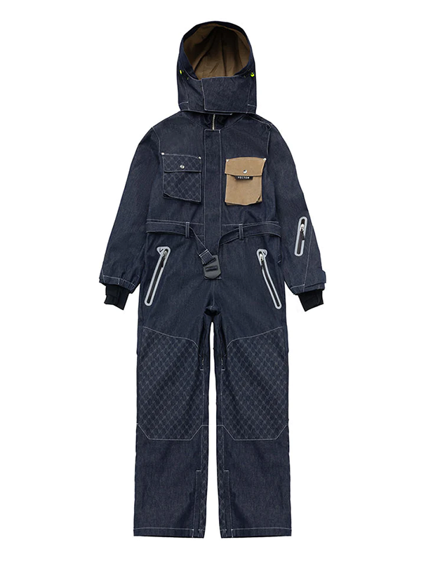 Herren-Schneeanzug Vector Nebula aus gespleißtem Denim, einteilig