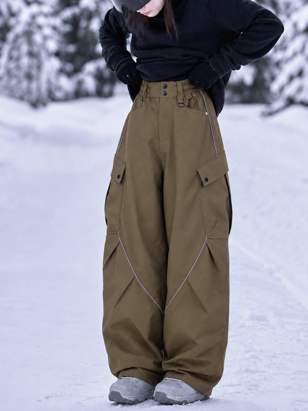 Pantalon de snowboard cargo ample et réfléchissant Camden Punk pour femme – Coupe Freestyle