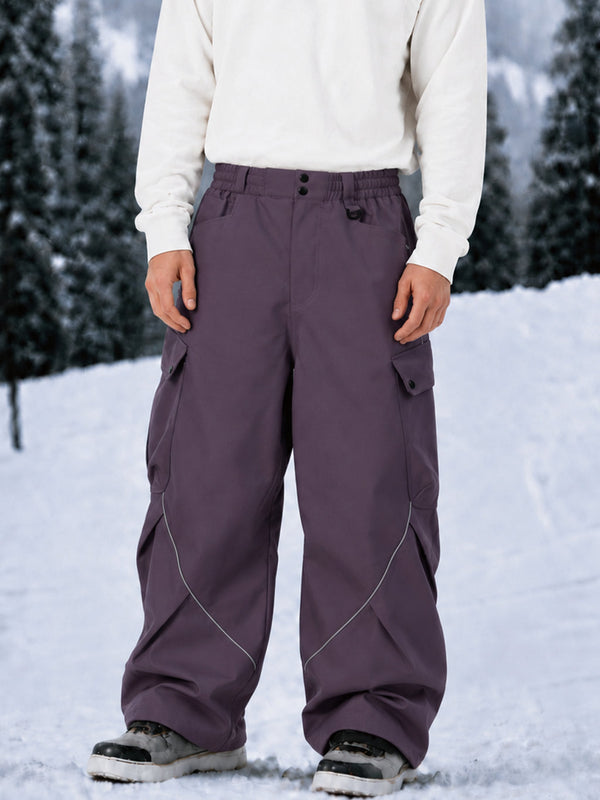 Camden Punk Reflective Street Utility Cargo Snowboardhose für Herren – Baggy Freestyle Passform