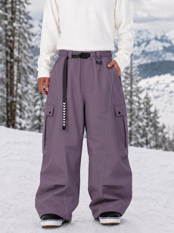 Wild Motion Herren-Snowboardhose mit reflektierenden Cargotaschen und extra weitem Schnitt