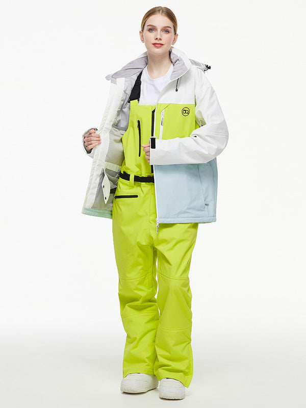 Arctic Queen Mountain Windbreaker Thermo-Schneeanzug für Damen mit Latzhose