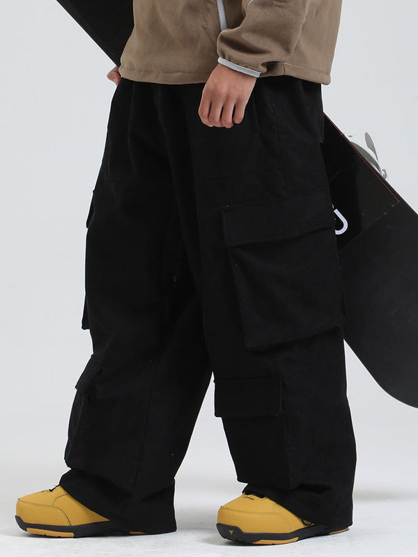 Gsou Snow Alpine Cruiser Fleece Oversize Baggy Snowboardhose für Herren