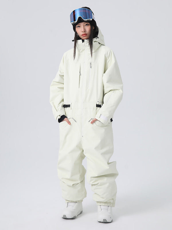 Women's Searipe Mountain Freerider One Piece Ski Suits Full Body Baggy Snowsuits