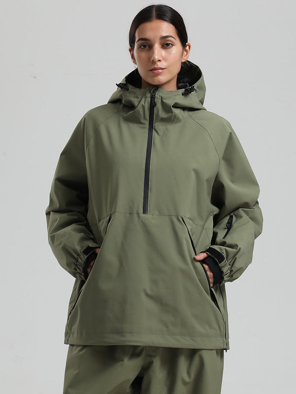 Gsou Snow Damen-Snowboardjacke im urbanen Stil, Pullover-Anorak, Snowboardjacke