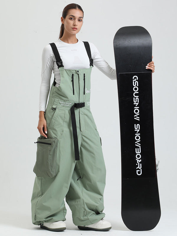 Gsou Snow Alpine Freestyle Extra-Baggy Damen-Skihose mit Trägern