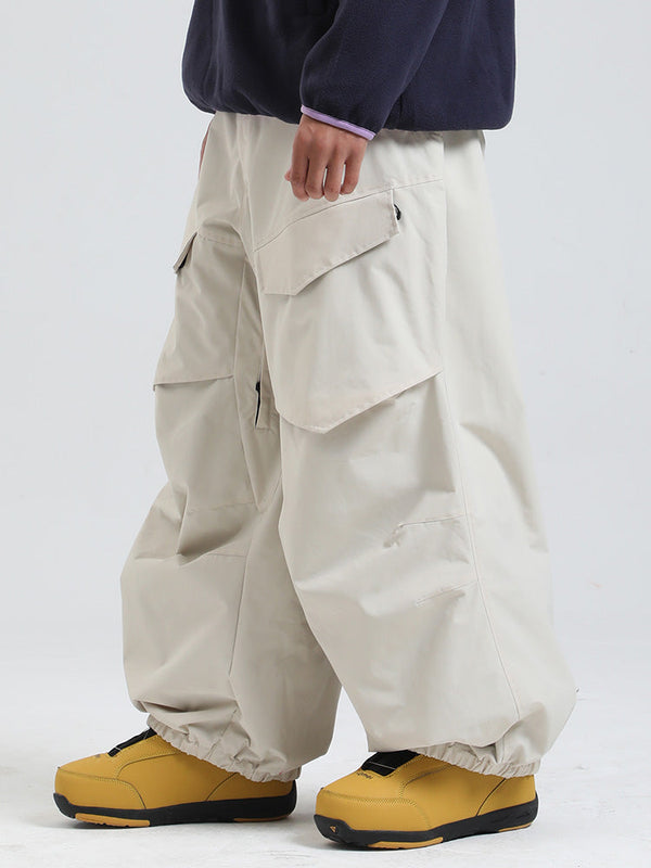 Gsou Snow Urban Slope Herren-Schneehose mit Knieflex-Funktion, Cargotaschen und Baggy-Schneehose