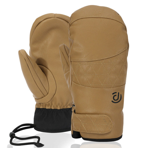 SnowTrail Damen-Thermo-Schneehandschuhe aus Leder für extreme Wetterbedingungen