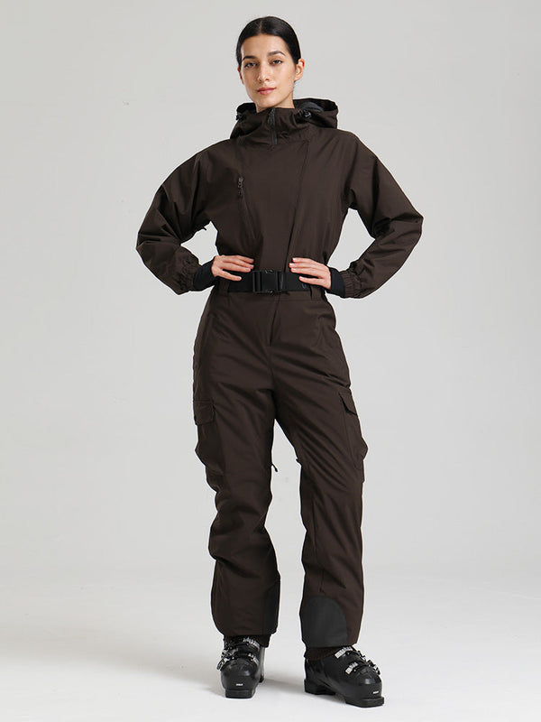 Gsou Snow Alpine Luxe Slim Fit Ganzkörper-Skioverall für Damen
