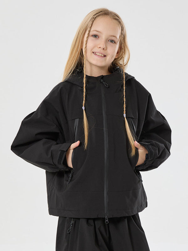 Mädchen Schneejacke mit Hasenohren, wasserdicht, wärmend, mit Kapuze, wasserdicht, Thermo-Schneejacke