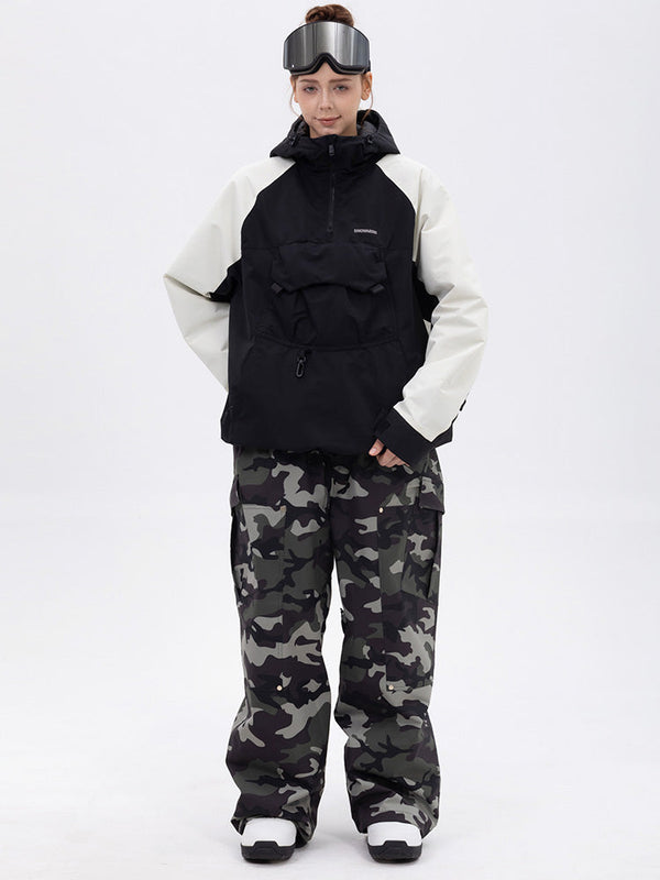 Women's Freestyle Mountain Camo Snow Suit – Bomber Jacket & Baggy Pants Set