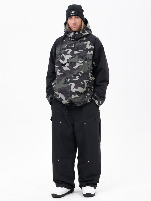 Freestyle-Mountain-Camo-Schneeanzug für Herren – Bomberjacke & Baggy-Hose-Set