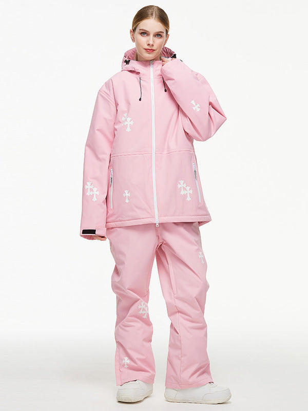 Damen-Schneeanzug „Arctic Queen Snowflake Princess Fantasy“ mit Latzhose