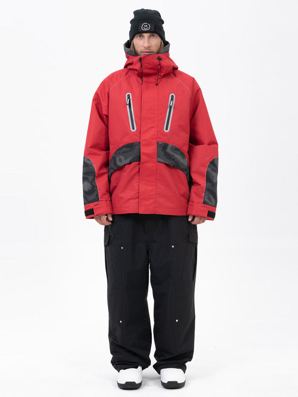 Chillform Herren-Schneeanzug mit reflektierendem Tarnmuster – Glow Trail Jacke mit Baggy-Schneehose (Set)