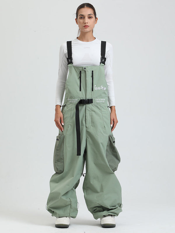 Gsou Snow Alpine Freestyle Extra-Baggy Damen-Skihose mit Trägern