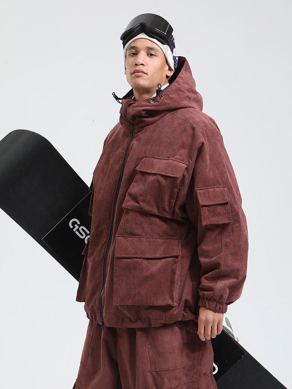 Gsou Snow Alpine Cruiser Fleece Oversize Baggy Snowboardjacke für Herren