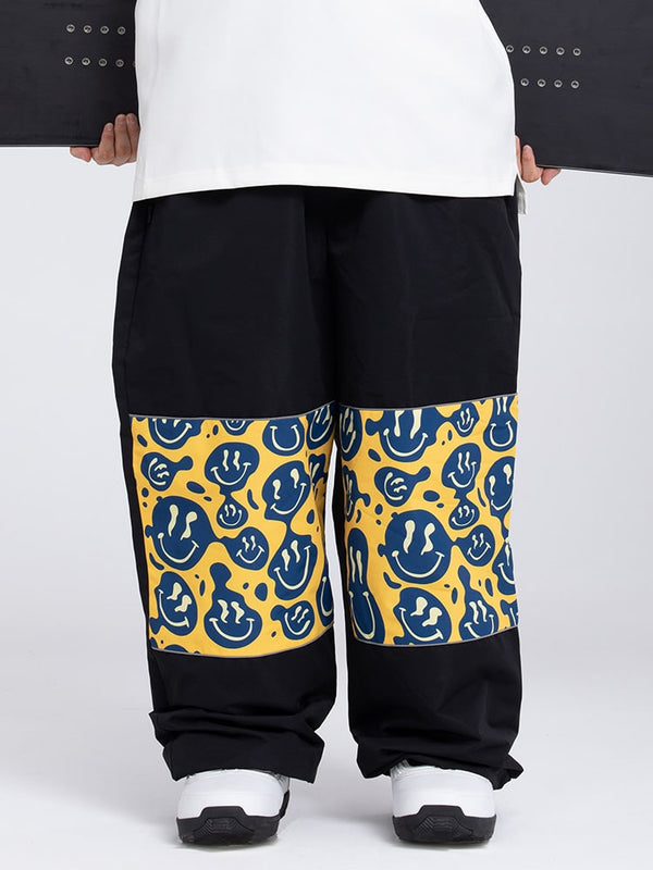 Herren Allwetter-Cargo-Schneehose mit reflektierendem, stylischem Grafikmuster