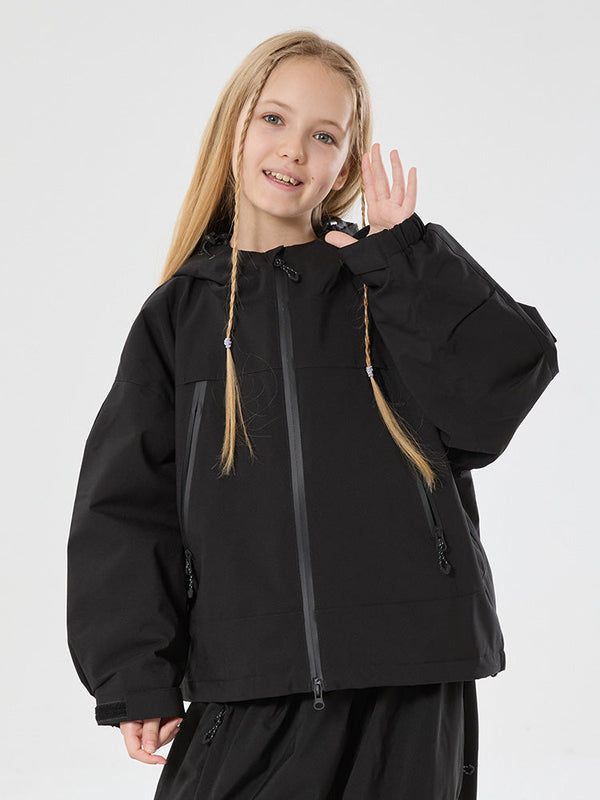 Mädchen Schneejacke mit Hasenohren, wasserdicht, wärmend, mit Kapuze, wasserdicht, Thermo-Schneejacke