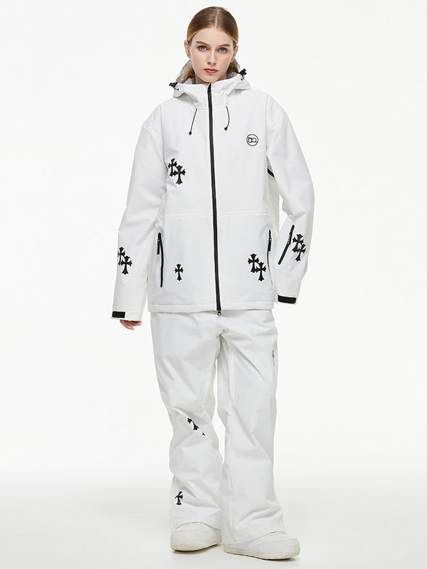 Damen-Schneeanzug „Arctic Queen Snowflake Princess Fantasy“ mit Latzhose