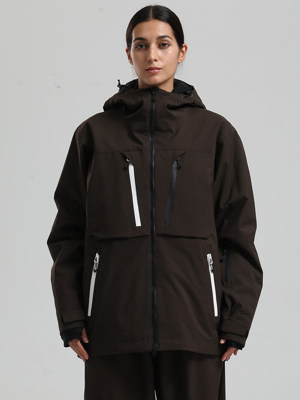 Gsou Snow Damen-Winterjacke, strapazierfähig, Mountain Pro, Funktions-Cargo-Schneejacke