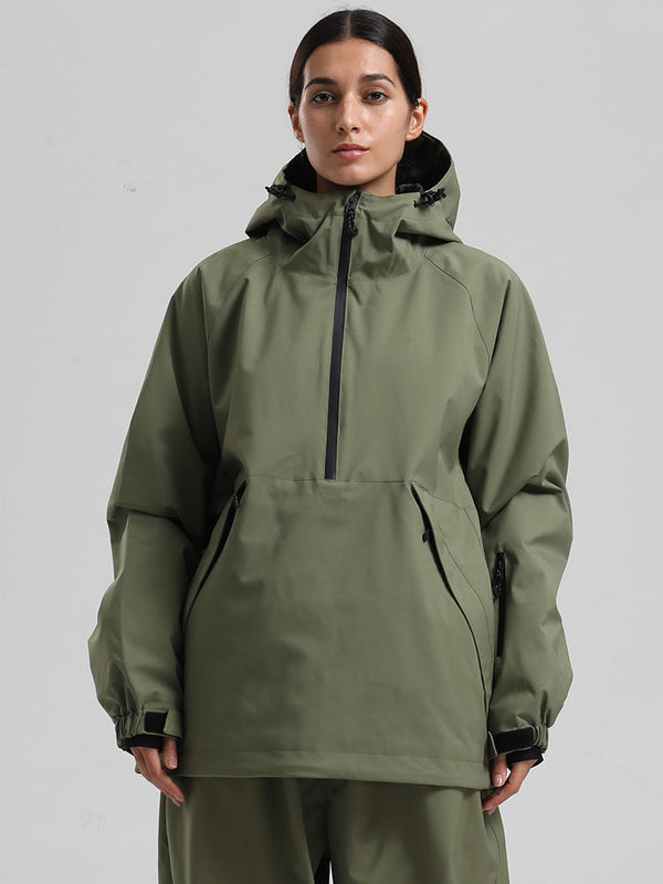 Gsou Snow Damen-Snowboardjacke im urbanen Stil, Pullover-Anorak, Snowboardjacke