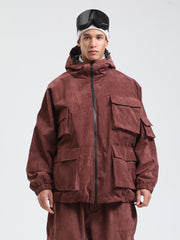 Gsou Snow Alpine Cruiser Fleece Oversize Baggy Snowboardjacke für Herren