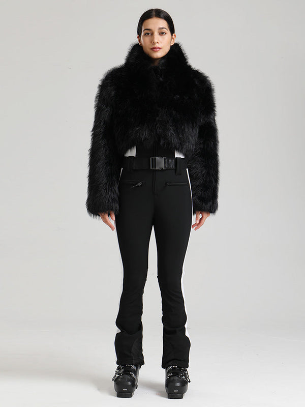 Glacier Vogue Ski-Overall für Damen & Delish Jacke aus flauschigem Kunstpelz