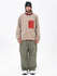 Herren-Fleecehose mit durchgehendem Reißverschluss und doppelten Knieverstärkungen, Freestyle-Baggy-Schneehose aus Kunst-Sherpa-Fleece