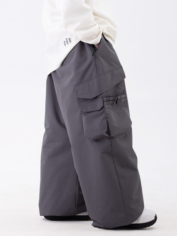Wild Soul Steeze ParkRider Damen-Cargohose mit mehreren Taschen und Leopardenmuster