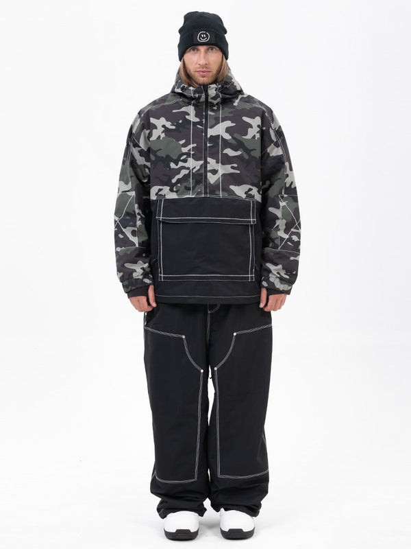Mountain Vibe Pulloverjacke für Herren & Urban Freerider Baggy-Schneehose Set