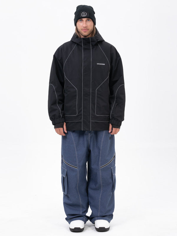 Chill Reflective Snowsuit für Herren zum Nachtskifahren – Set aus Bergjacke und Streetstorm Baggy Pants