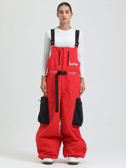 Gsou Snow Alpine Freestyle Extra-Baggy Damen-Skihose mit Trägern