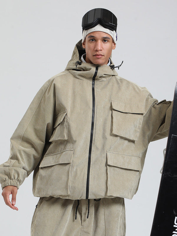 Gsou Snow Alpine Cruiser Fleece Oversize Baggy Snowboardjacke für Herren