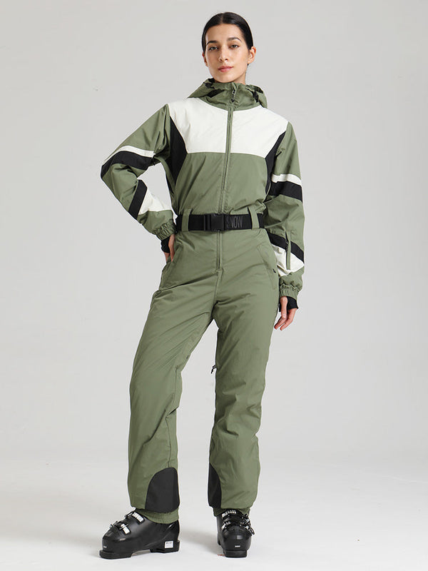 Gsou Snow ChillTrack Classic Retro Skianzug für Damen – Vintage-Skioutfits der 80er Jahre