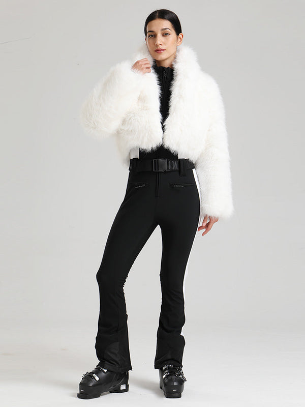Glacier Vogue Ski-Overall für Damen & Delish Jacke aus flauschigem Kunstpelz