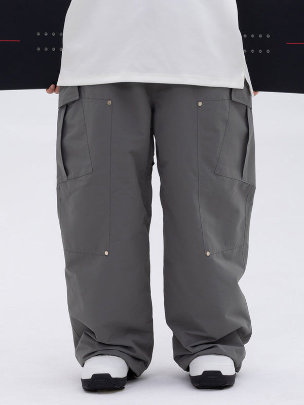 Herren-Mountain-Freestyle-Skihose mit doppeltem Knieausschnitt, Baggy-Design