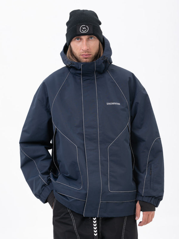 Mountain Chill Allwetter-Schneejacke für Herren mit reflektierenden Eigenschaften – Ideal zum Nachtskifahren und Snowboarden