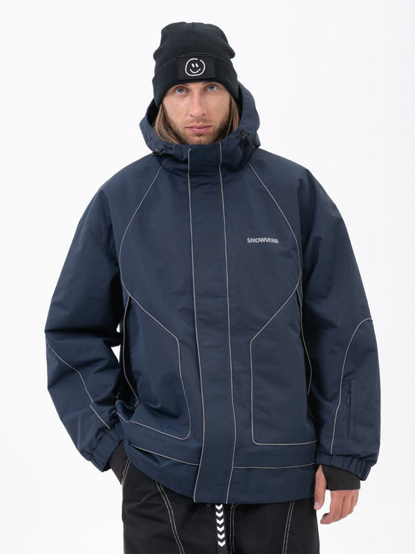 Men's All Weather Mountain Chill Reflective Snow Jacket – Night Skiing & Snowboard