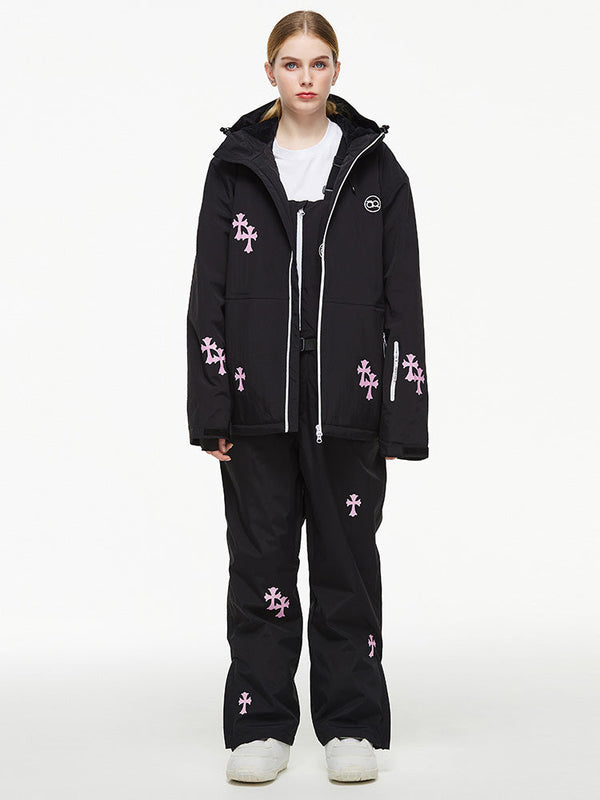 Damen-Schneeanzug „Arctic Queen Snowflake Princess Fantasy“ mit Latzhose