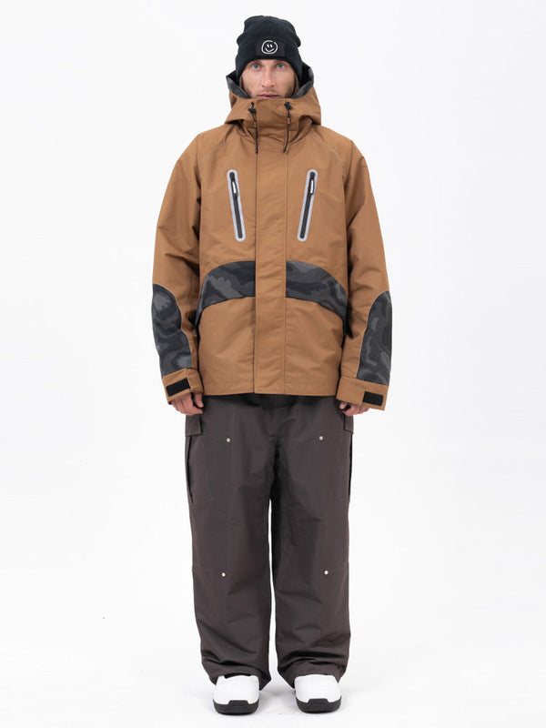 Chillform Herren-Schneeanzug mit reflektierendem Tarnmuster – Glow Trail Jacke mit Baggy-Schneehose (Set)