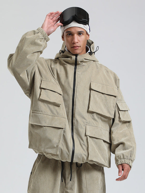 Gsou Snow Alpine Cruiser Fleece Oversize Baggy Snowboardjacke für Herren