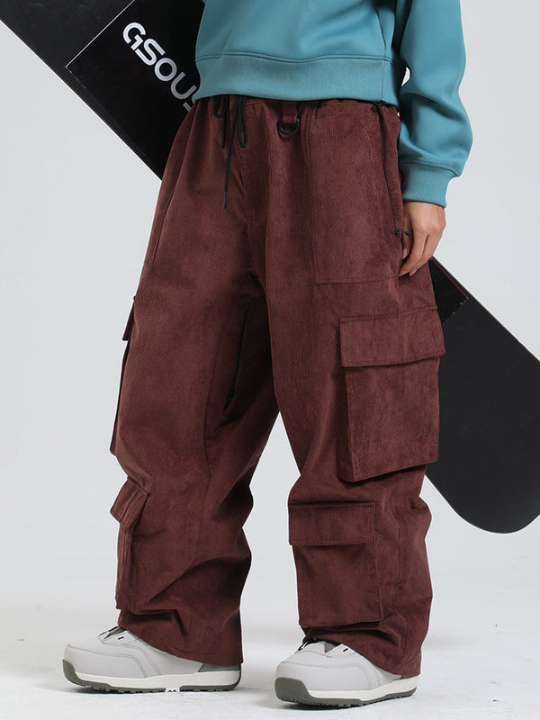 Gsou Snow Alpine Cruiser Fleece Oversize Baggy Snowboardhose für Damen