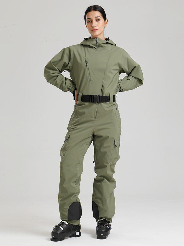 Gsou Snow Alpine Luxe Slim Fit Ganzkörper-Skioverall für Damen