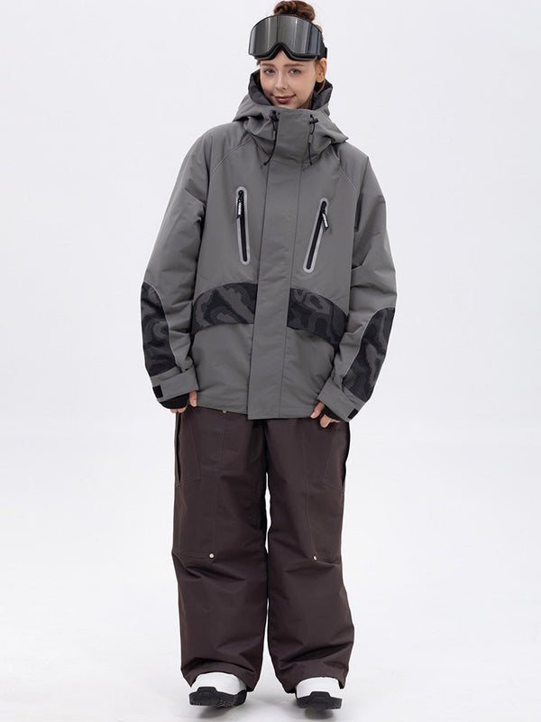 Chillform Damen-Schneeanzug mit reflektierendem Tarnmuster – Glow Trail Jacke mit Baggy-Schneehose (Set)