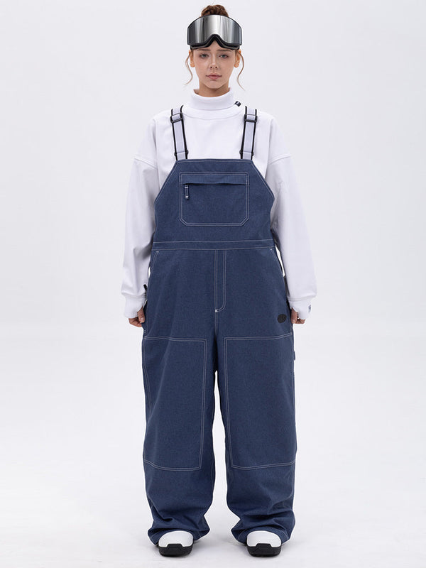 Damen City Chill Street Style Freerider Baggy Snow Bib Overalls