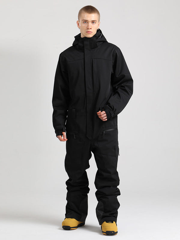 Herren All-Mountain Freerider Einteiler Skianzug Ganzkörper-Schneeanzüge