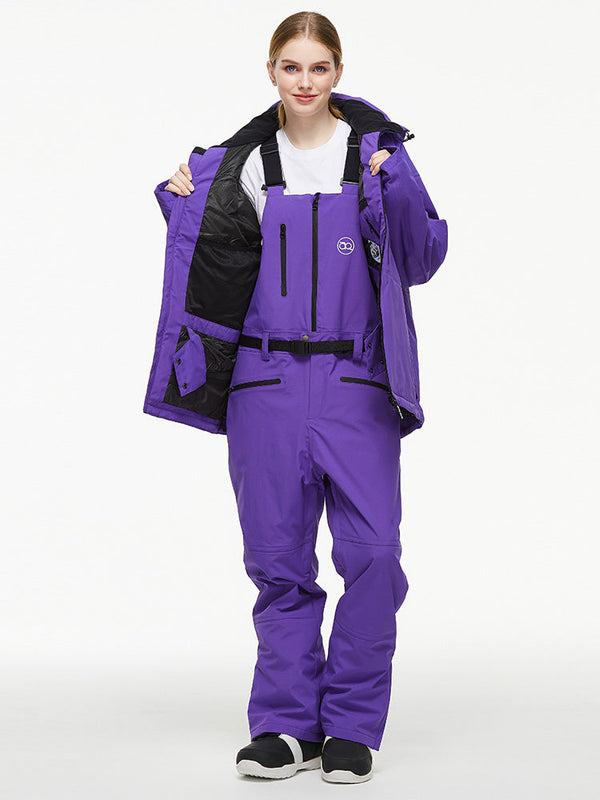 Arctic Queen Mountain Windbreaker Thermo-Schneeanzug für Damen mit Latzhose